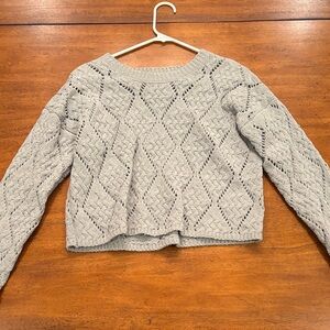 Jessica Simpson Gray Cable Knit Sweater